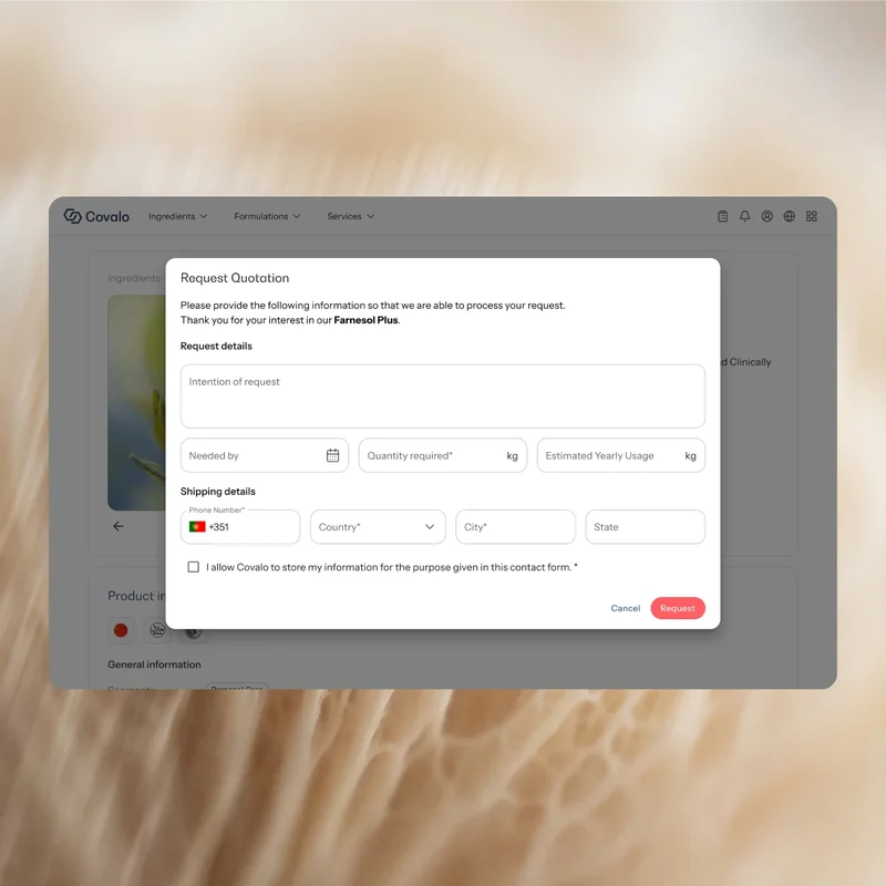 Request samples and quotes